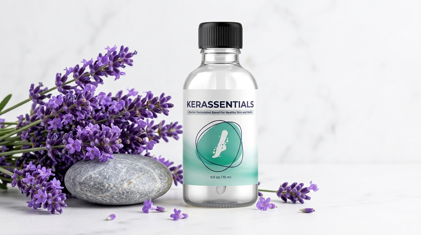 Applying Kerassentials drops for nail fungus treatment